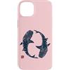 Ocean Art Giappone Astetica Custodia per iPhone 14 Plus Walhaie con Tradizionale Kanji Giapponese