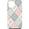 Floral Aesthetic Flower Botanical Gifts Custodia per iPhone 12 Pro Max Motivo a scacchi pastello Cottagecore Tea Fiori di campo Floreale