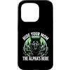 Alpha Wolf Sigma Moon Greek Alpha Wolf S Custodia per iPhone 15 Pro Nascondi tua moglie The Alpha is Here Wolf Maschio Werwolf Meme