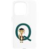 Timowo Studio Custodia per iPhone 15 Pro Giraffa Diploma Lettera Q Alfabeto Animale