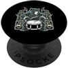 Drum Kit And Percussion Specialist Rock Drummer Bear Batteria Percussionista PopSockets PopGrip Adesivo