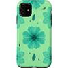 Floral Aesthetic Flower Botanical Gifts Custodia per iPhone 11 Motivo floreale verde acqua scuro