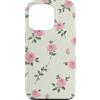Floral Aesthetic Flower Botanical Gifts Custodia per iPhone 13 Pro Fiori floreali di rose rosa verde salvia