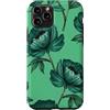 Floral Aesthetic Flower Botanical Gifts Custodia per iPhone 11 Pro Motivo botanico floreale verde acqua