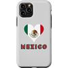 Mexican Flag Hispanic Heritage Clothing Custodia per iPhone 11 Pro Bandiera messicana Cuore Patriottico Uomini Donne Bambini Messico