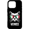 Venice Italy Proud Apparel Co Custodia per iPhone 16 Pro Venezia Bandiera Italia Divertente Gatto Italiano Vacanze Souvenir