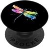 Dragonfly Watercolor Nature Women Girls Entomologo colorato libellula acquerello insetti amante PopSockets PopGrip Adesivo