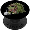 Vintage Retro Knitting Cute Lover Women Filato quadrato per uncinetto Stegosaurus Dinosaur Dino Granny PopSockets PopGrip Adesivo