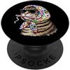 Vintage Retro Knitting Cute Lover Women Tabby Cat Orange Cat Granny - Filato quadrato per uncinetto PopSockets PopGrip Adesivo