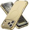 ORETECH Magnetica Cover per iPhone 17 Pro 6,3"con [2 x Vetro Temperato],[Compatibile con MagSafe][Protezione Fotocamera Integrata] Custodia Ultra Sottile Silicone Anti-Graffio TPU Antiurto-Oro