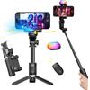 AOCHUAN Gimbal Stabilizzatore per Smartphone, Gimbal per Telefono 4 in 1 con Rotazione a 360° per iPhone Sefie Stick Treppiede con Rilevamento Automatico del Viso e Telecomando Wireless -M1 Pro Nero