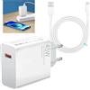 FinalCool Caricabatterie Rapido da 45W per Xiaomi con Cavo Ricarica Rapida USB C 6A 1M per Xiaomi Redmi Note 12/12S/13/14/14 Pro/15 4G/15 5G, Redmi 10/9 Pro/13C/14C/15C/A3, POCO X7/M4/M6/Pad