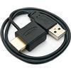 System-S Cavo HDMI 50 cm 1.4 maschio a femmina con USB 2.0 tipo A adattatore maschio nero