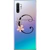 Mixroom - Cover Custodia Case In TPU Silicone Morbida Sfondo Trasparente Per SAMSUNG GALAXY NOTE 10 PLUS Fantasia Iniziali Lettera C con fiori