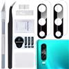 ZHUROUPU 2 PCS per Huawei P30 Fotocamera Posteriore Lente di Vetro di Ricambio con Adesivo Pre-installato Compatibile per Huawei P30 6,1 Pollici ELE-L29 ELE-L09 (Nero)