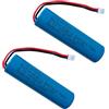 XINLANTECH Batteria da 3,7V 2600mAh con Connettore JST PH2.0/2P Spina per Amplificatore Vocale Croove, 9,62 Wh - Batteria di Ricambio B0143KH9KG (1S1P) - 2 Pezzi