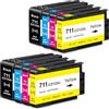Yongairuink 711 711XL - Cartucce di ricambio per HPQ Designjet T120 24 T120 610 T520 24 T520 36 T520 610 T520 914 T125 24 T530 T130 T525 (8) 2BK 2C 2 M 2Y)