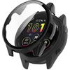 SeNool Custodia Compatibile con Garmin Forerunner 265, PC Cover Rigida con Vetro Temperato Protezione di Schermo, [Durezza 9H] Case Compatibile con Garmin Forerunner 265 - Nero