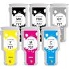 Yongairuink 727 Cartuccia 300 ml per HP727 F9J77A F9J79A C1Q12A F9J76A F9J80A F9J78A per HPQ DesignJet T930 T2500 T1500 T1530 T920 (6 pezzi, MBK C M Y PBK )