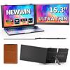 Newwin Doppio schermo PC portatile ultra sottile leggero 15,3 FHD 1200P IPS Estensione schermo PC portatile Monitor schermo aggiuntivo per 15-17,3 Computer portatile compatibile con Windows MacBook