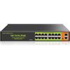 SICSOLINK Switch PoE a 18 porte, 16 Gigabit PoE+Switch con Uplink 2 Gigabit, 1000 Mbps, Funzionamento silenzioso senza ventola, 250W, 802.3 af/at, Non gestito, Montaggio a rack da 19 pollici, Qos, adatto per