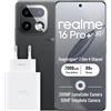 realme 16 Pro+ 5G Smartphone 8+256GB,Schermo 6,8 pollici,Pebble Grey,Display 144Hz,Ricarica 80W Ultra Charge,Batteria 7000mAh,Fotocamera 300MP,Snapdragon 7 Gen 4,IP69