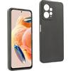 REY Cover in Gel TPU Nera per XIAOMI REDMI Note 12 4G, Ultra Sottile 0,33 mm, Morbido Flessibile, Custodia Silicone