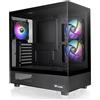 Thermaltake View 270 Plus TG ARGB Black Mid Tower E-ATX Custodia; 3 x 120 mm ARGB Ventole incluse; Supporto radiatore fino a 360 mm; doppio pannello frontale e laterale in vetro temperato;