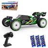 X-Verse Auto telecomandata 1:12 100 KM/H, camion RC veloce impermeabile 4WD con motore brushless 3S, 2,4 GHz All Terrain Offroad RC Truggy per adulti (3 batterie, verde)