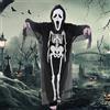 JOKILY Costume da scheletro per Halloween, 90 cm, costume da scheletro, costume da scheletro di Halloween, per bambini, da zombie spaventoso, per Halloween, feste e decorazioni, Nero/Bianco