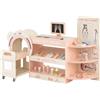 COSTWAY Set Gioco Dottore per Bambini, Medico Giocattolo in Legno con Tabella Oculistica, Macchinario CT e Radiografie, Gioco di Ruolo Medico Educativo con Accessori per Bambini 3+ Anni (Rosa)