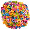 Q-Bricks Valigetta Maxi Floral Mix da 750 mattoncini nei Colori Magenta, Arancio Chiaro, Verde Erba, Azzurro, Melone e Rosa e nei Cinque Formati Base 2X4, 1X4, 2X2, 1X2 e 1X1.
