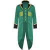 Yiesvsov Giacca medievale vintage per ragazzi gotico vittoriano redingote cappotto per bambini steampunk rinascimentale abiti Z verde 11-12 anni