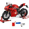 SHINESIGNAL Modello di moto in scala 1:6 compatibile per Ducati Panigale V4 SP2, in metallo pressofuso, modello da collezione di motociclette classiche per adulti, rosso