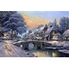 SuperPower® 1000 Pezzi Inverno Acqua Ponte Pittura ad olio Paesaggio Puzzle di legno Giocattoli Puzzle per Adulti Romantici Regali di Natale