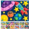 Nene Toys Gioco Chiodini in Legno Bambini 2+ Anni [Grande Edizione - 48 Chiodini, 8 Colori] - Mosaico Montessori con 12 Carte - Gioco Educativo Motricità Fine e Coordinazione Mano-Occhio 2 3 4 Anni