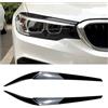 Vectzeta Auto faro copertura per sopracciglia Finitura della palpebra del faro in look fibra di carbonio nero lucido, per il 2017-2023, per Bmw Serie 5 G30 525I M5 F90(BLACK Glossy Black)