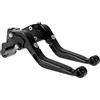 INFINAUTO Leve Freno Frizione Per Kawasaki ER-5 2004-2005 1 Coppia | Regolabili In Lega Di Alluminio Nero Solido, Pieghevoli A 90 Gradi, 6 Posizioni, Per Moto, Lunghezza Corta E Lunga