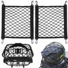 SKJJM Rete per Casco Moto, 2 Pezzi Rete Bagagli per Mot 30x30 cm, ReteBicicletta, Rete Elastica con Elastico per Casco Bagagli e Accessori, Pratico Supporto per Casco e Oggetti