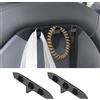 Ywooon Gancio Posteriore per Sedile Auto per Tesla Model Y/3/S/X Organizzatore di portaoggetti regolabili per sedili Auto Sedile Posteriore Poggiatesta Borsa Organizer Portaoggetti per Gancio(1 Pack)