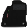 Somer Car Tappetino Auto SOLO LATO GUIDA 1pz compatibile con Opel Corsa D 2006-2014 | 1 tappeto su misura in moquette, bandiera Italia