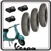 GSC RICAMBI SRL KIT TRE PNEUMATICO PNEUMATICI COPERTONE COPERTONI GOMMA GOMME COPERTURE PER VESPA 50 N - L - R CON FARO TONDO CON CAMERE D'ARIA.