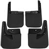 MOTOESCOT Parafanghi per auto Jeep Wrangler Sahara JL 2019-2022, senza fori, senza nastro, paraspruzzi impermeabili, antigraffio, facile da installare, con accessori a vite, set di 4, nero