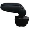 Generic Bracciolo per auto in similpelle nera compatibile con Opel Corsa D MK4 IV 06-14