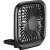 Riloer Ventilatore pieghevole per sedile posteriore per auto, ventilatore portatile per mini auto estivo, vento a bassa rumorosità regolabile a 3 velocità, alimentato tramite USB
