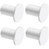 SAYAYO Ganci Accappatoio Bagno Ganci Appendiabiti, Appendi Strofinacci Cucina Gancio da Parete Appendi Accappatoio Bagno Grande Gancio in Acciaio Inox Bianco, Capacità Carico 15 kg, 4 Pezzi, 45MM