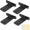 Euleryoo Set 4 Staffe per Mensole Pesanti (L) - Supporti da Parete con Viti Spesse Doppio Lato Utilizzabile ideale per Casa Cucina e Ufficio (10cm*4PC)