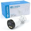 CAYVIS 5MP Telecamera Esterno PoE, Rilevamento di Uomo/Veicolo,Rilevamento del movimento, Visione Notturna IR 30m, Registrazione Audio, Telecamera IP Esterno, Impermeabile IP66