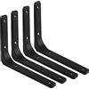 SAYAYO Staffe per Mensole Staffe per Mensole Pesanti, 250 X 200MM Squadrette Angolari Staffe a L, Metallo Nero Opaco, 4 Pezzi, EJR250B-4P
