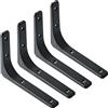 SAYAYO Staffe per Mensole Staffa Mensola Pesanti , 200 X 150 MM Staffa Angolare Reggi Mensola da Muro, Adatto a Garage Bagni Cucine Soggiorno, Nero Opaco, 4 Pezzi, EJR200B-4P